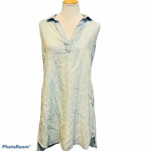 CLOTH & STONE Blue Tencel Printed Dress